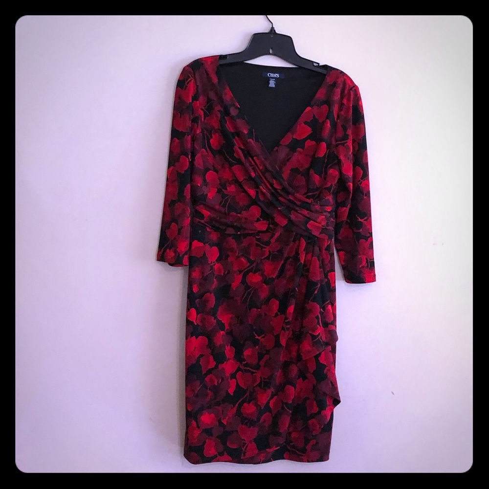 Petite faux wrap dress